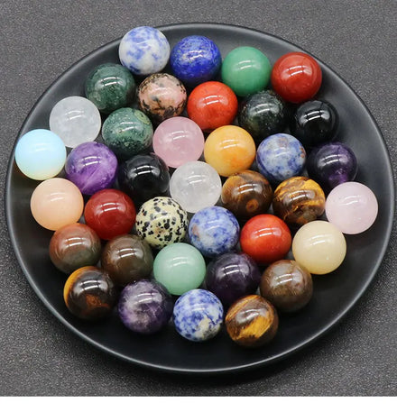Wholesale 20mm Healing Crystal Polished Round Ball Natural Stone Green Aventurine Sodalite Beads for Home Decoration