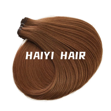 Double Drawn Cuticle Aligned Virgin Hair Hand Tied Single Weft Extensions All Colors Suitable