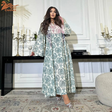 New Style Muslim Fashion Modern Casual Bridal Dresses Golden Embroidery Abaya Embroidery Designs Evening Dress