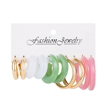 Trendy Party Jewelry Set for Women Fashion Pearl Butterfly Alloy Earrings FS Mixed Hoop Earrings Trendy Alloy Earrings