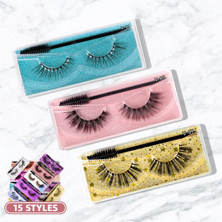 Wholesale 7.9g 3d Mink False Eyelashes Daily Makeup 3d Faux Mink Eyelashes Synthetic Hair Natural Long Lashes Europe