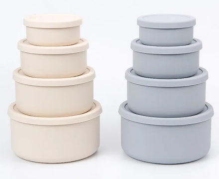 ODM OEM Bpa Free Foldable Eco-friendly Recyclable Silicone Food Storage Containers Reusable Airtight Pizza Dough Container Bento