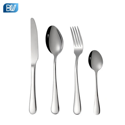 East Top Antique Wholesale Multi-color 24Pcs Tableware Set Case Stainless Spoons and Forks Cutlery