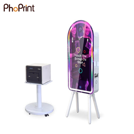 Modern Design 32 Inches Mirror Booth Window 10 I5 Board Photo Booth Machine / Compatible Pretty in Everywhere