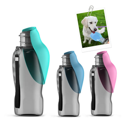 Custom Wholesale Silicone Leaf Large Pet Travel Portable Dog Water Bottle for Hiking