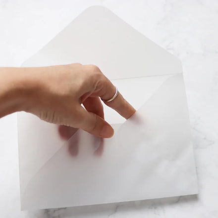 Hot Selling Wedding Envelope Frosted Clear Translucent Vellum Parchment Paper Envelope in Stock