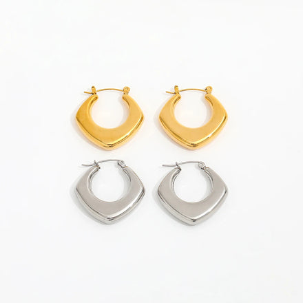 Fenny Waterproof&No Fade Elegant Simple Hollow Hoop Earring Trendy for Women Wholesale Stainless Steel Ladies Jewelry
