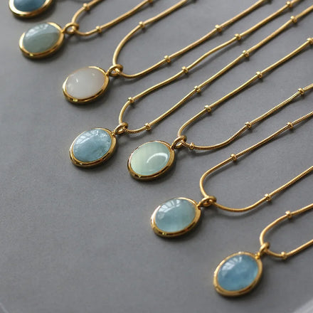 Collares Para Mujer Fine Jewelry Necklaces Elegant Glass Pendant Necklace Fashion Jewelry Necklaces for Women