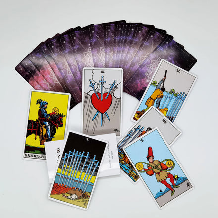 Wholesale Price Special Custom Design Paper Printed 72*38*126mm Tarot Cards With Guidebook