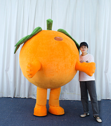 Inflatable Orange Costume Fruit Mascot Costume for Adult Cosplay