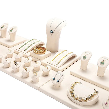 DIGU Jewelry Display Stand Set Ring Necklace Ear Jewelry Display Rack Counter Window Rack Jewelry Display Stand