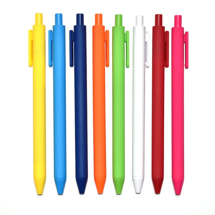 Wholesale Cheap Price Advertising Plastic Fancy Ballpoint Pen Promotional Custom Logo Colorful Rubber Coated Ballpoint Pen