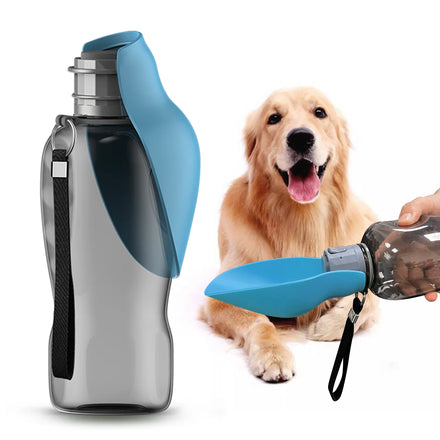 New Design 800ml Bpa Free Silicone Leaf Foldable Large Custom Pet Dog Water Bottle Travel Dispenser