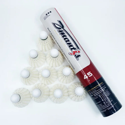 Super Durable a Class Goose Feather Badminton Shuttlecock D45 Model Dmantis Brand 12pcs Pack