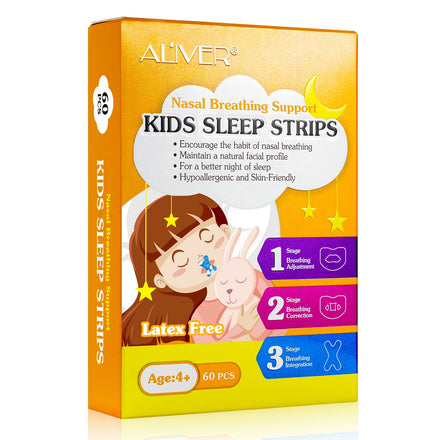 ALIVER Kids Sleep Strips Anti Snoring Adjustment Nose Breathing Mouth Tape Sleep Strips for Better Sleeping