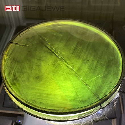 GIGAJEWE Cyan Color Rough Moissanite Raw Material SiC Crystal Loose Ingot Stone for Jewelry Making