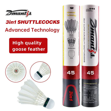 Badminton Shuttlecock Super Durable a Class Goose Feather Shuttlecocks for Club 12pcs Standard Package Shuttlecock
