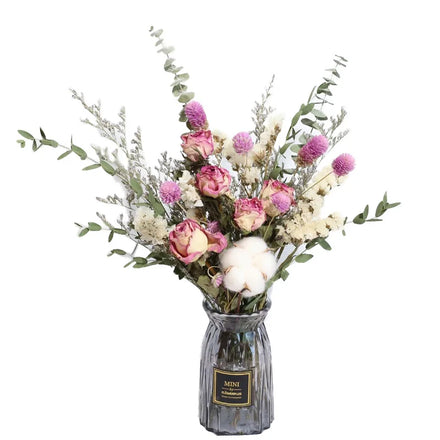 Y-N049 Home Wedding Decoration Dried Flowers Handmade Dry Flower Bouquet Preserved Dried Flowers With Pot