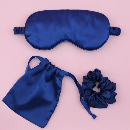 Luxury Satin Silk Eye Mask 100% Satin Silk Sleep Mask With Custom Logo