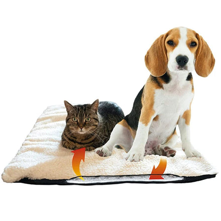Self-heating Cat Blanket Soft Sherpa Dog Pad Anti slip Pet Warm Mat