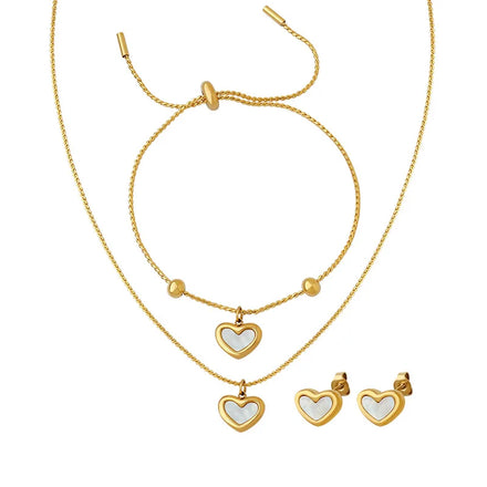 18K Gold Plated Stainless Steel Waterproof Cross Necklace for Girls Trendy Style Jewellery