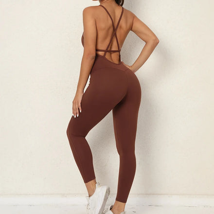 Fashion Bodysuit Workout Fitness Set Custom logo Gym Scrunch Butt Bodysuit Leggings Set