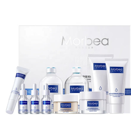 Private Label MORBEA Moisturizing Whitening Lotion Toner Facial Cleanser Face Cream BB Cream Hyaluronic Acid Skin Care Set