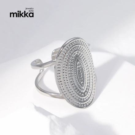 Exaggerated Personality Wide Ring Titanium Steel Opening Ring Fashion Ring
