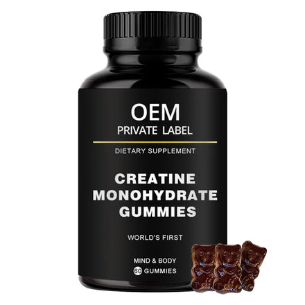 OEM Private Label Natural Energy Supplements Creatine Monohydrate Gummies for Men and Women Muscle Building