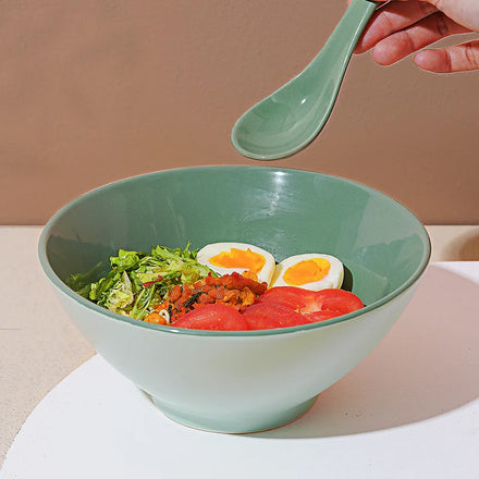 Japanese 5/8 Inch Restaurant Large Noodles Ramen Bowl Serving Ceramic Udon Pho Soup Bowl