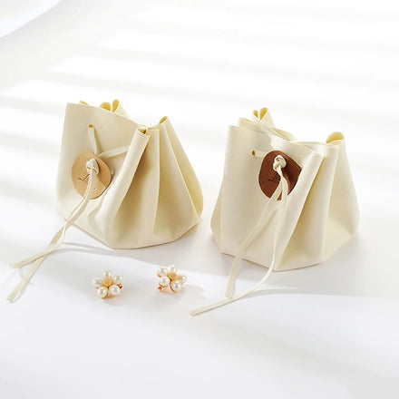 Custom Velvet Pouch Jewelry Drawstring Bag Jewelry Packaging Big Microfiber Necklace Pearl Bracelet Packing Bags