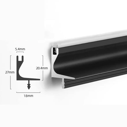 Simple Design Aluminum Decorative Cabinet Handle Profile Extruded Alloy Pull Handle Suitable for Home Interior Cabinets
