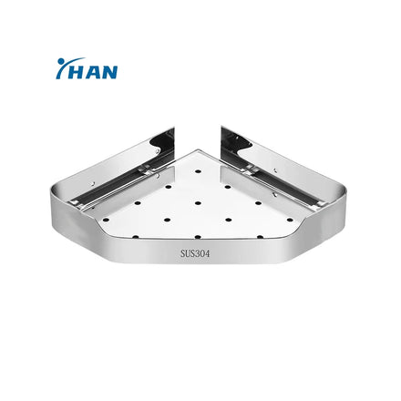 Hot Sale Various Styles Stainless Steel Double Layers Bathroom Corner Shelf Large Capacity