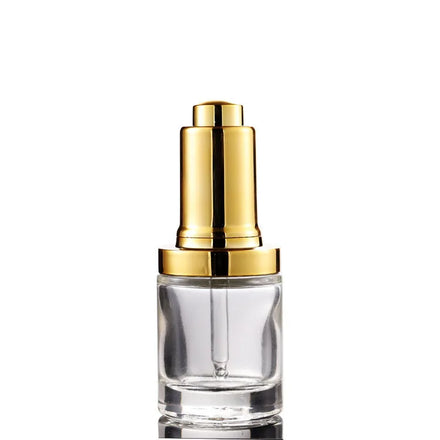 Silver Gold Collar for Essence Head Dropper 15ml 30ml Push Essence Oil Glass Bottle