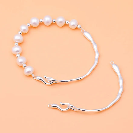 Wholesale High Quality 925 Sterling Silver S Shape Solid Curved Tube Connectors for Diy Bracelet Making Accessories