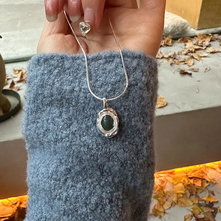 Labradorite Necklace for Women 925 Sterling Silver Unique Natural Stone Pendant Fine Handcrafted Jewelry