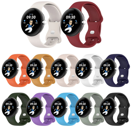 Colorful Buckle Custom Logo Sport Soft Silicone Smart Watch Strap for Google Pixel Watch 4 41mm Band Pixel 3 2 1