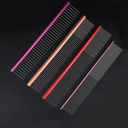 Luxury Pet Stainless Steel Lice Comb Dog Metal Row Flea Comb Cat Grooming Dematting Comb