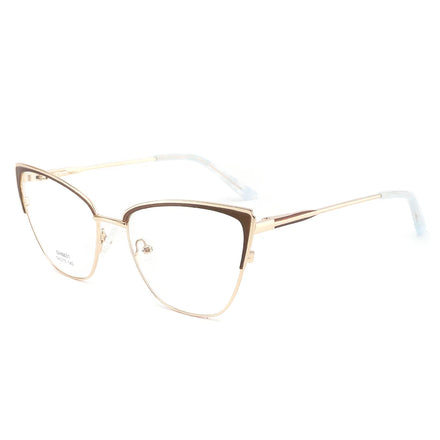 DH6631 Newly Designed Large Frame Fashion Cat Eye Style Metal Frame Optical Glasses