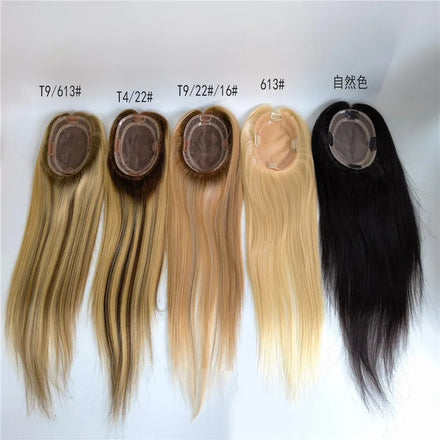Virgin Cuticle Hair Mono Woman Hair Piece Different Colors 13x15cm Size