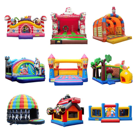 High-quality Inflatable Bouncy Castle Slide Customizable Size Color PVC Material 50 Capacity Outdoor Amusement Park for Kids