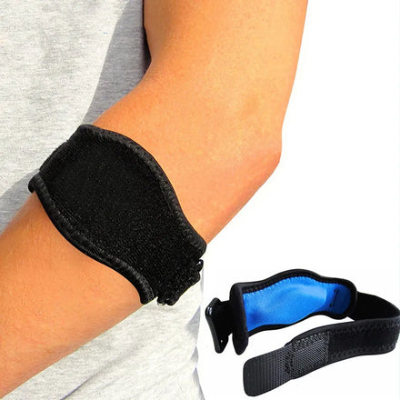 YOUJIE Customized Logo Adjustable Basketball Tennis Golf Elbow Support Strap Brace Soft Silicone Compression Pads Protection