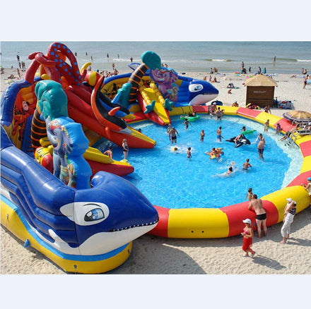 Customized Inflatable Ground Water Park Commercial Outdoor PVC Inflatable Water Park with Customizable Size