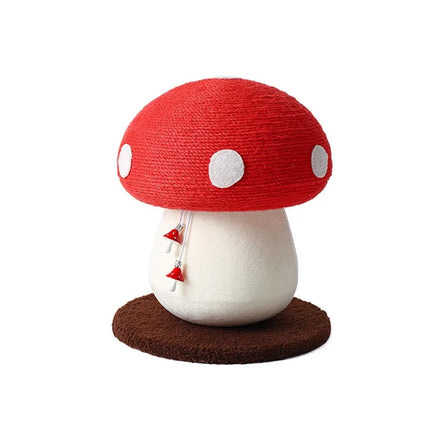 Manufacturer Wholesale Red Mushroom Cat Climbing FrameBall Toy Cat Scratching Post Cute Cat Scratching