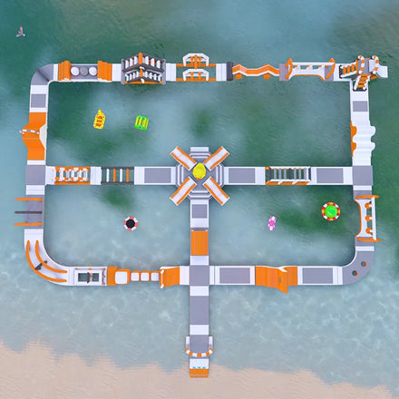 Inflatable Water Amusement Park-Commercial Use 100-500kg Capacity 5-10 Passengers Durable PVC Material