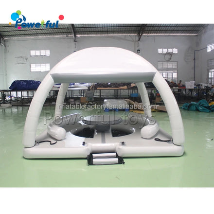 Yacht Beach Inflatable Aqua Party Bana Dock Floating Party Platform with Bana Tent