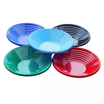 38.5 cm Easy Round Gold Washing Plastic Pan with Deep Riffles Gold Wash Separator Sand Mine Gold Mining Equipment Tools