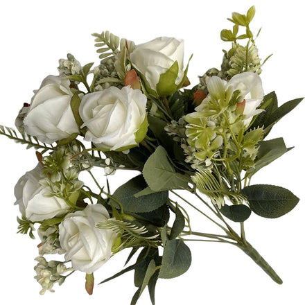 Cheap Wholesale Artificial Flowers Nine Heads Intelligent Rose