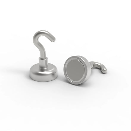 26lbs 12kg D20mm Strong Pull Force Nickel Coated Magnet with M4 Hook