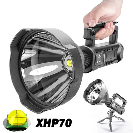 90000 Lumen Super Bright Emergency Outdoor Waterproof for Hiking Camping Usb Rechargeable Led Spotlight Searchlight Flashlight